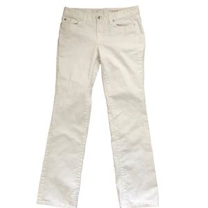 Loft Size 4 White Denim Jeans Original Boo…